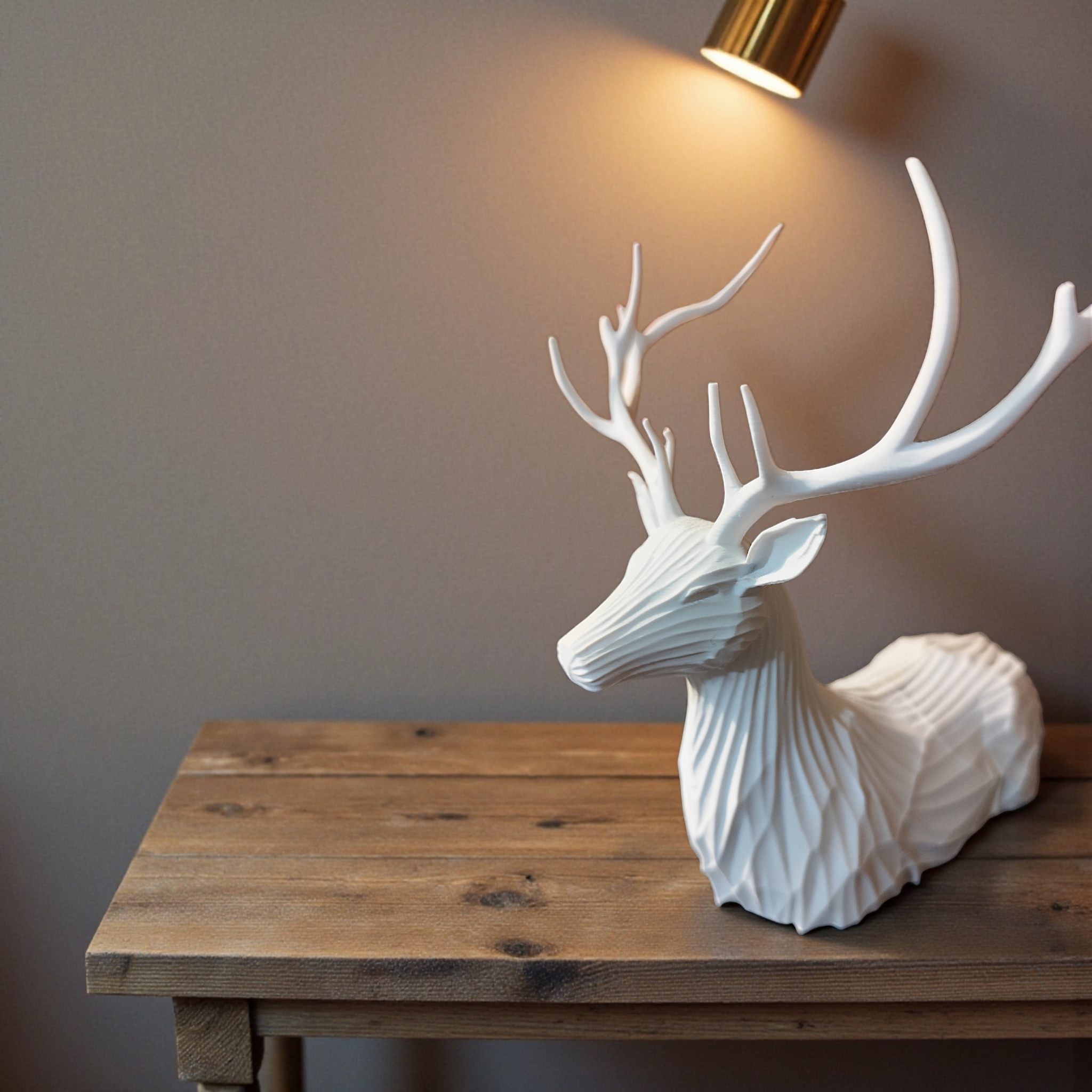 Abstract Stag Sculpture side view